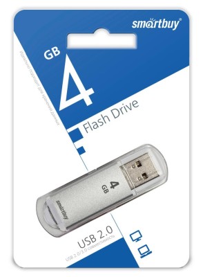 USB флеш накопитель Smartbuy 4GB V-Cut Silver (SB4GBVC-S) USB флеш накопитель Smartbuy 4GB V-Cut Silver (SB4GBVC-S)