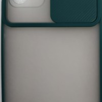 Накладка со шторкой камеры Samsung Galaxy A52 5G матовая зеленая