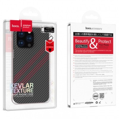 Накладка для i-Phone 14 Hoco Cave Slim case черно-красный Накладка для i-Phone 14 Hoco Cave Slim case черно-красный