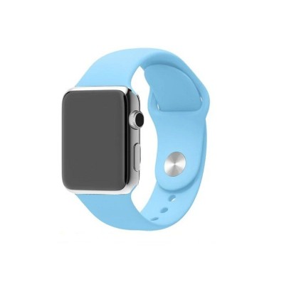 Сменный браслет силиконовая для Apple Watch 38mm серо-голубой Сменный браслет силиконовая для Apple Watch 38mm серо-голубой