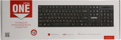 Клавиатура проводная Smartbuy ONE 238 USB/104+9 клавиш/Индикация клавиш/1.3м черная (SBK-238U-K) Клавиатура проводная Smartbuy ONE 238 USB/104+9 клавиш/Индикация клавиш/1.3м черная (SBK-238U-K)