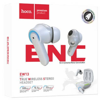 Беспроводные наушники TWS Hoco EW13 BT5.1/40mAh (500mAh)/5ч белые Беспроводные наушники TWS Hoco EW13 BT5.1/40mAh (500mAh)/5ч белые