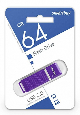 USB флеш накопитель Smartbuy 64GB Quartz series Violet USB флеш накопитель Smartbuy 64GB Quartz series Violet (SB64GBQZ-V)