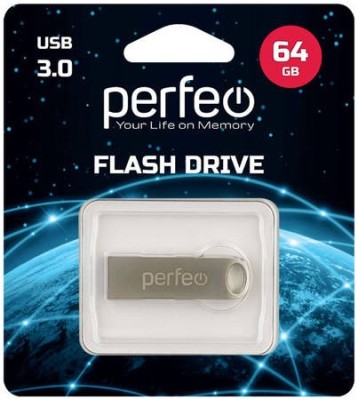 3.0 USB флеш накопитель Perfeo 64GB M08 металлическая 3.0 USB флеш накопитель Perfeo 64GB M08 металлическая