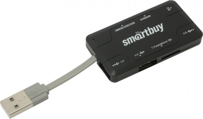 Картридер + хаб Smartbuy 750 3USB/MicroSD/SD/MS/M2 (SBRH-750-K) черный Картридер + хаб Smartbuy 750 3USB/MicroSD/SD/MS/M2 (SBRH-750-K) черный