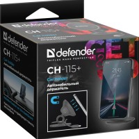 Держатель в автомобиль на торпеду Defender CH-115+ магнитный черный