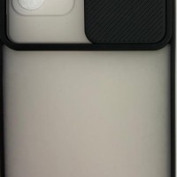Накладка со шторкой камеры Samsung Galaxy A52 5G матовая черная