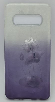 Накладка для Samsung Galaxy S10 Plus силикон с блестками цветы в ассортименте Накладка для Samsung Galaxy S10 Plus силикон с блестками цветы в ассортименте