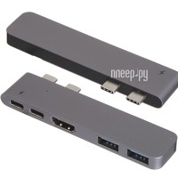 Переходник Baseus Thunderbolt C+ USB3.0/HDMI/Type-C (CAHUB-B0G)