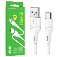 Usb Кабель-зарядка Type-C Borofone BX43 Silicone 3A 1м силиконовый белый