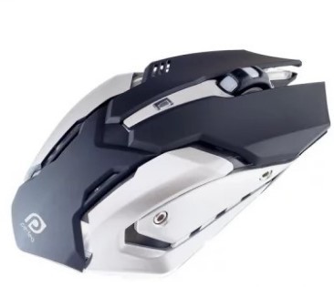 Мышь проводная Perfeo Shooter USB/DPI 3200/6 кнопок черно-белая Мышь проводная Perfeo Shooter USB/DPI 3200/6 кнопок черно-белая