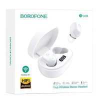 Беспроводные наушники TWS Borofone BW06 BT5.1/30mAh/3ч белые