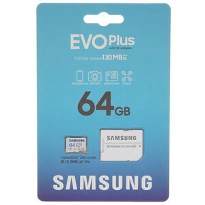 micro SDHC карта памяти Samsung EvoPlus 64GB Class10 с адаптером micro SDHC карта памяти Samsung EvoPlus 64GB Class10 с адаптером