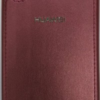 Накладка для Huawei P20 силиконовая кожзам с логотипом бордовый
