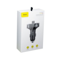 Автомобильное заряд. устр. Baseus T-typed Bluetooth MP3 2USB (CCALL-TM0A) серебристое