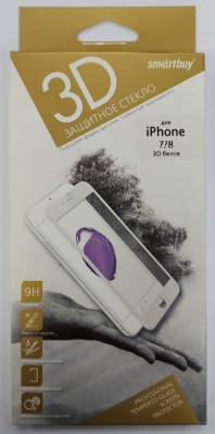 Защитное стекло для i-Phone 7/8 Smartbuy олеофобное белое Защитное стекло для i-Phone 7/8 Smartbuy олеофобное белое