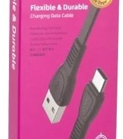 Usb Кабель-зарядка Type-C Hoco X40 Noah 3A 1м плоский силиконовый чёрный