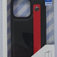 Накладка для i-Phone 13 Pro 6.1" Raigor кожаная с держателем для руки чёрная