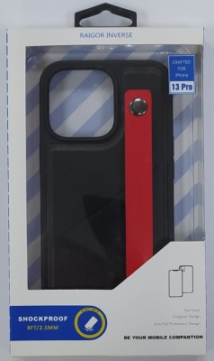 Накладка для i-Phone 13 Pro 6.1&quot; Raigor кожаная с держателем для руки чёрная Накладка для i-Phone 13 Pro 6.1" Raigor кожаная с держателем для руки чёрная