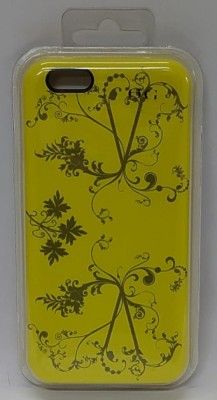 Накладка для i-Phone 6/6s Silicone Case с рисунками жёлтый Накладка для i-Phone 6/6s Silicone Case с рисунками жёлтый