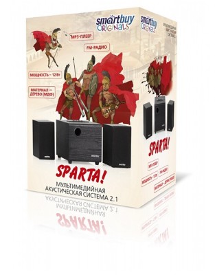 Акустическая система 2.1 SmartBuy® SPARTA, MP3, FM, корпус МДФ, (арт.SBA-200)/6 черная Акустическая система 2.1 SmartBuy® SPARTA, MP3, FM, корпус МДФ, (арт.SBA-200)/6 черная
