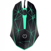 Мышь проводная Perfeo Star USB/DPI 1000/3 кнопки черно-зеленая