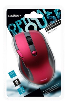 Мышь беспроводная Smartbuy 508AG USB/DPI 800-1200-1600/6 кнопок/1AA (SBM-508AG-I) бордо Мышь беспроводная Smartbuy 508AG USB/DPI 800-1200-1600/6 кнопок/1AA (SBM-508AG-I) бордо