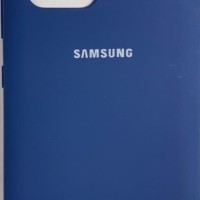 Накладка для Samsung Galaxy A91/M80S/S10 Lite Silicone cover темно-синяя