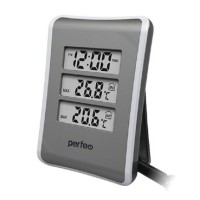 Часы-метеостанция Perfeo Tempo PF-S3316E серые