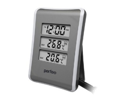 Часы-метеостанция Perfeo Tempo PF-S3316E серые Часы-метеостанция Perfeo Tempo PF-S3316E серые