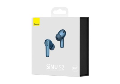 Мобильная Bluetooth-гарнитура Baseus SIMU S2 (NGS2-03) синяя Мобильная Bluetooth-гарнитура Baseus SIMU S2 (NGS2-03) синяя