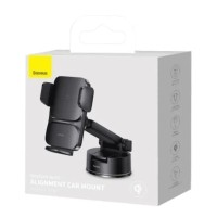 Держатель c беспроводной зарядкой Baseus Wisdom Auto Alignment Car Mount (CGZX000101) черный