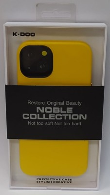 Накладка для i-Phone 13 K-Doo Noble кожаная желтая Накладка для i-Phone 13 K-Doo Noble кожаная желтая