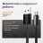 Usb Кабель Type-C для быстрой зарядки - Hoco 3A 1м в тканевой оплётке - черный