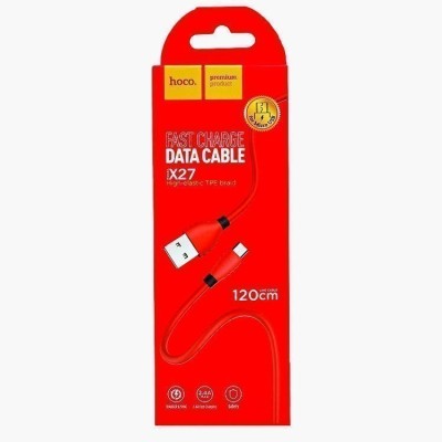 Usb Кабель-зарядка Micro Hoco X27 Excellent charge 2.4A 1.2м силиконовый красный Usb Кабель-зарядка Micro Hoco X27 Excellent charge 2.4A 1.2м силиконовый красный