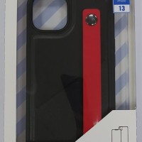 Накладка для i-Phone 13 6.1" Raigor кожаная с держателем для руки чёрная