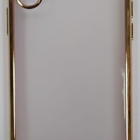 Накладка для i-Phone X/XS матовая бока золотые