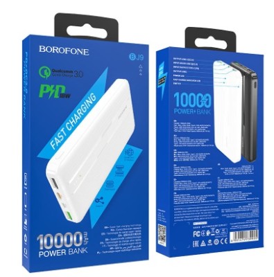 Powerbank Borofone BJ9 10000mAh 2USB/1C 18W/20W белый Powerbank Borofone BJ9 10000mAh 2USB/1C 18W/20W белый