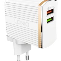 Сетевое зар. устр. LDNIO A2502Q с шнуром Micro 2USB белое