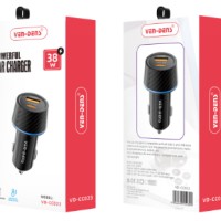 Автомобильное заряд. устр. Ven-Dens CC023 USB/USB-C 18W/20W черное