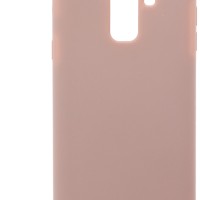Накладка для Samsung Galaxy A6 Plus (2018) Silicone cover пудро