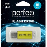 3.0 USB флеш накопитель Perfeo 16GB C14 золотой