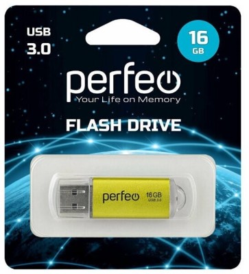 3.0 USB флеш накопитель Perfeo 16GB C14 золотой 3.0 USB флеш накопитель Perfeo 16GB C14 золотой