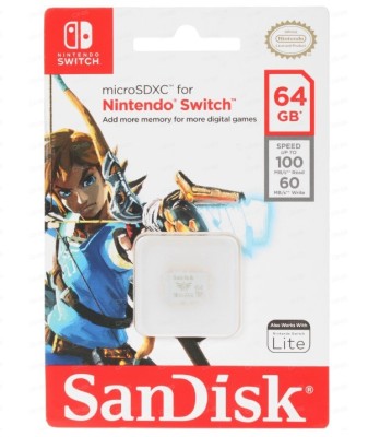 micro SDXC карта памяти Sandisk Nintendo Switch 64GB Class10 100/960 MB/s (SDSQXAT-064G-GNCZN) micro SDXC карта памяти Sandisk Nintendo Switch 64GB Class10 100/960 MB/s (SDSQXAT-064G-GNCZN)