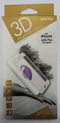 Защитное стекло для i-Phone 6 Plus/6s Plus Smartbuy олеофобное чёрное Защитное стекло для i-Phone 6 Plus/6s Plus Smartbuy олеофобное чёрное