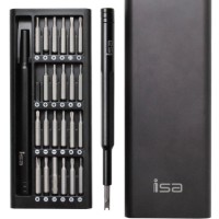Отвертка с набором Isa Metal Screwdriver Set 24в1 черный