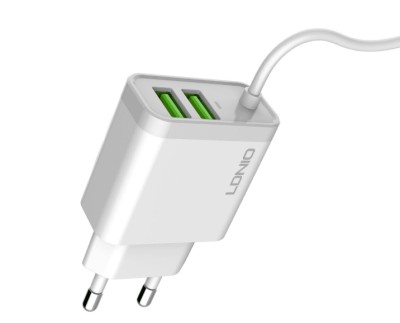 Сетевое зар. устр. LDNIO A321 с шнуром Micro 2USB 3.1A белое Сетевое зар. устр. LDNIO A321 с шнуром Micro 2USB 3.1A белое