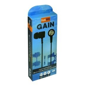 Стереонаушники Faison Q1 Gain с микрофоном черные Стереонаушники Faison Q1 Gain с микрофоном черные