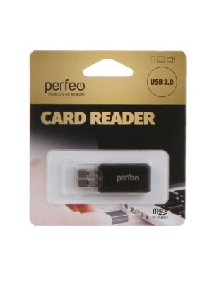 Картридер USB2.0 MicroSD Perfeo (PF-VI-R022) черный Картридер USB2.0 MicroSD Perfeo (PF-VI-R022) черный