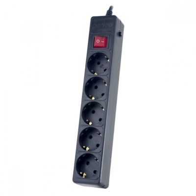 Сетевой фильтр Perfeo Power+ (PF-PP-5/3,0-B) 3м/5 розеток черный Сетевой фильтр Perfeo Power+ (PF-PP-5/3,0-B) 3м/5 розеток черный